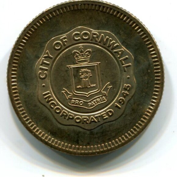 1984 Canada City of Cornwall Royal Visit Commemorative Medal (b318-7) - Picture 2 of 2